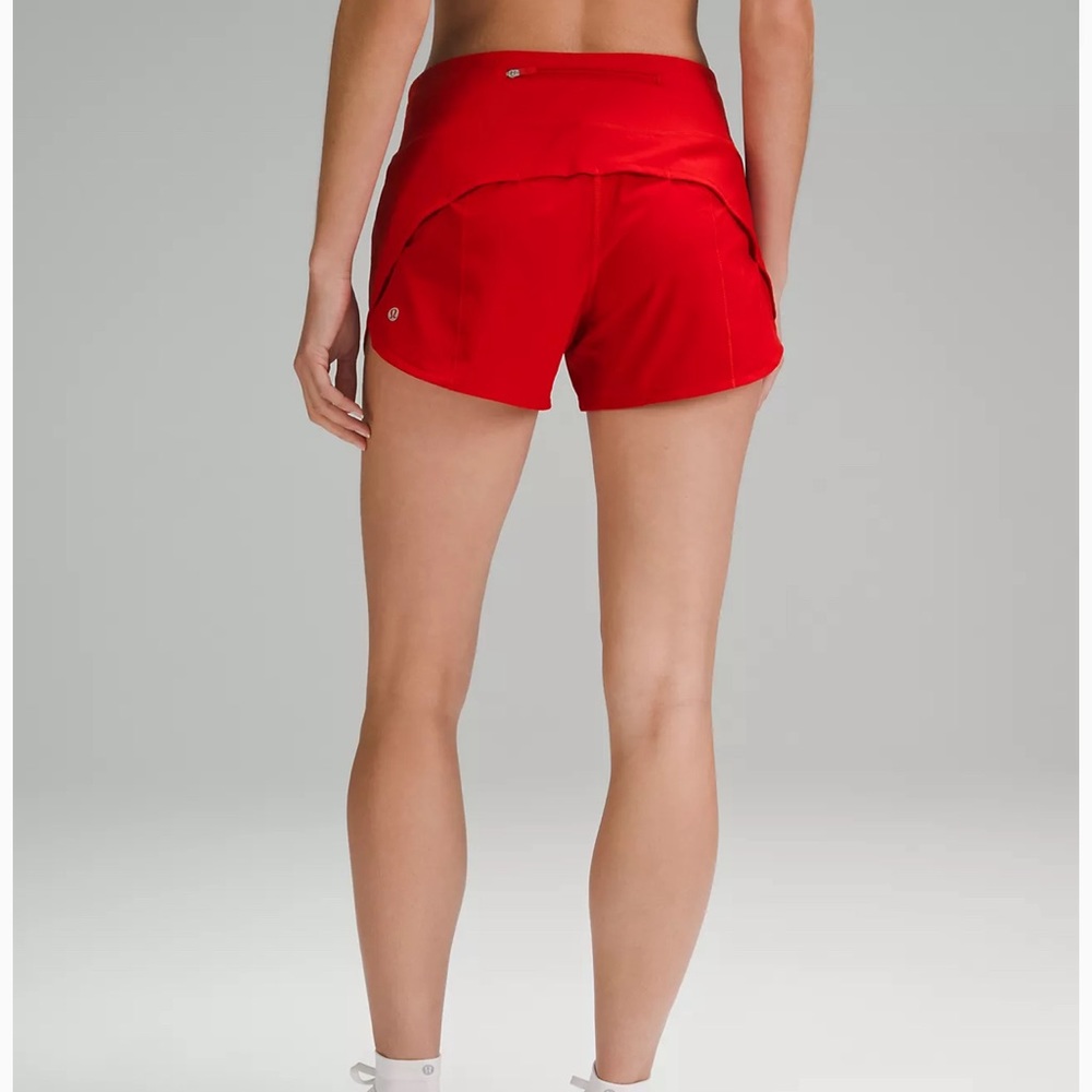 Red Lululemon shorts